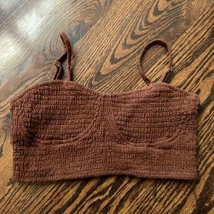 KENDALL + KYLIE Women's Brown Crop-top Size x-small